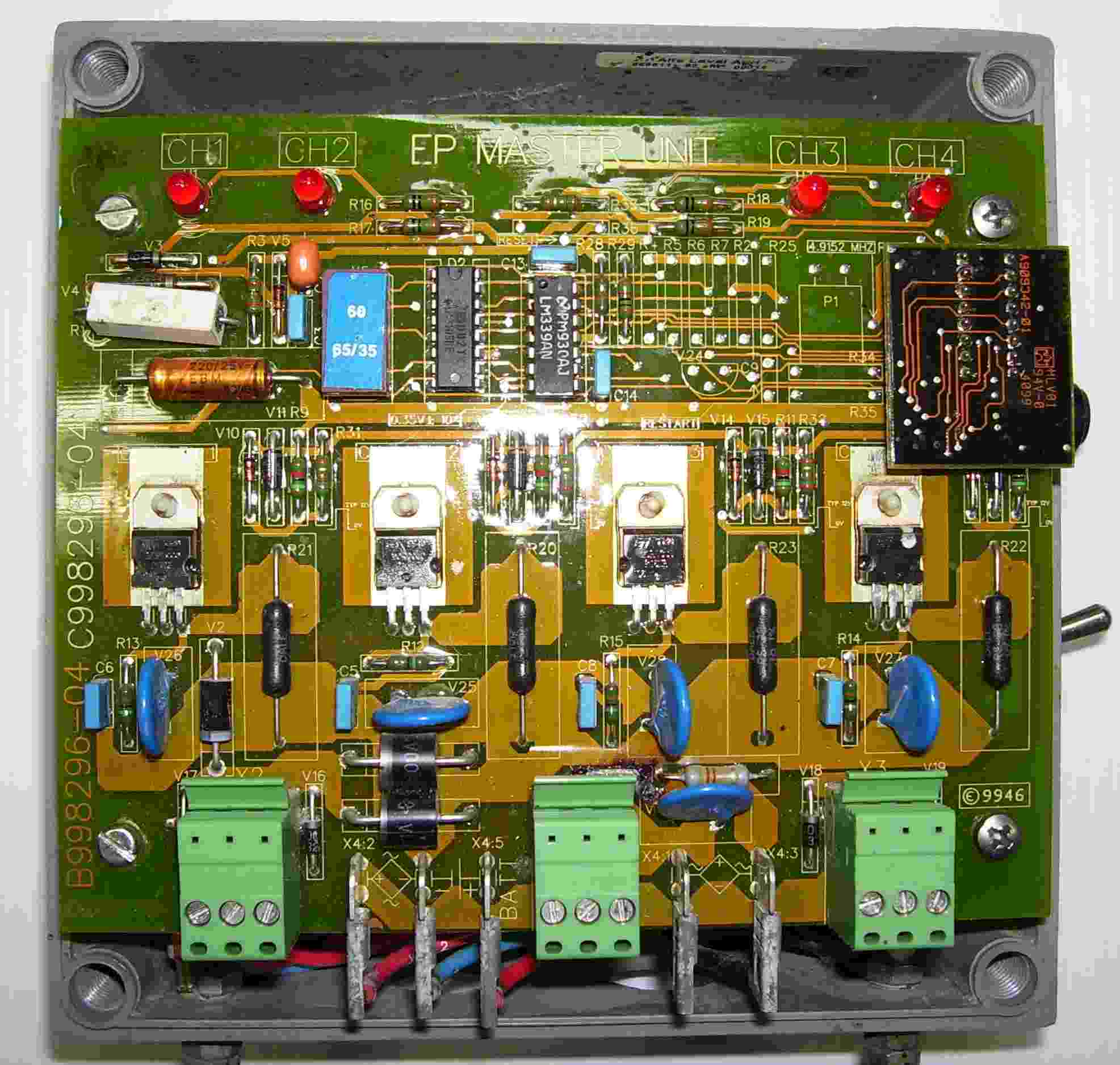 EP Master Unit with substitute microcontroller .. top right hand corner